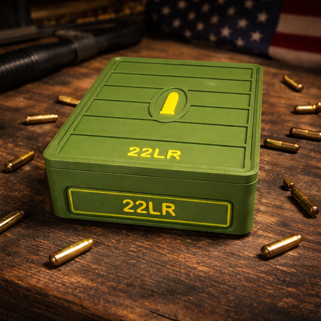 .22LR Tactical Ammo Box – 150 Round Capacity | OD Green Sliding Lock Case