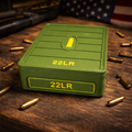 .22LR Tactical Ammo Box – 150 Round Capacity | OD Green Sliding Lock Case