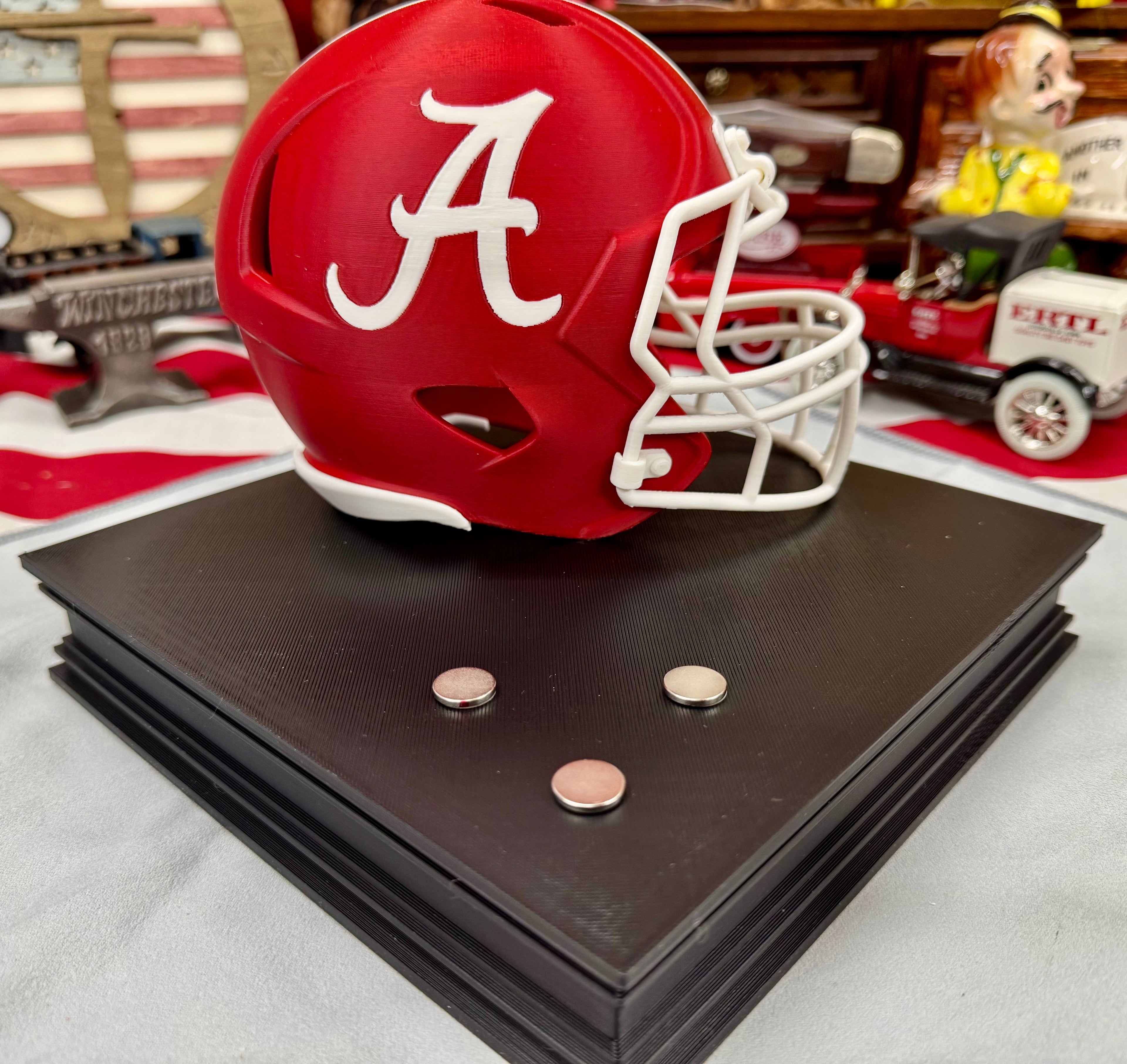 Alabama Crimson Tide Helmet Knife Display – 3D Printed Magnetic Collector Stand (8” x 8”)