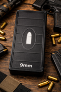 52 Round 9mm Ammo Box In Black & White 3D Printed Sliding Lock Case