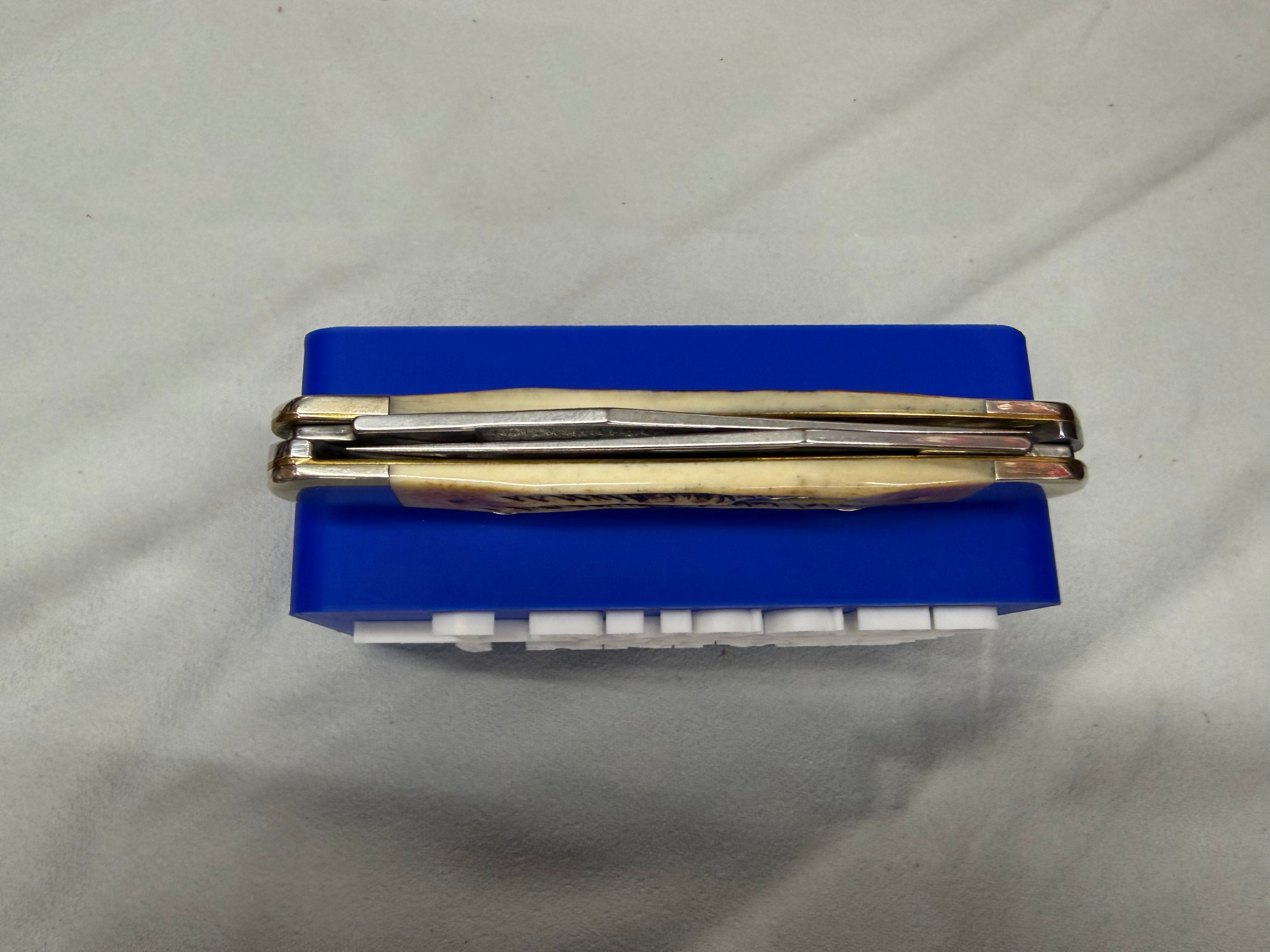 2025 Case XX Muskrat Knife Bonestag Handles Pocket Knife w/ Box USA Stag SS