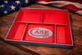 Case XX EDC Dump Tray – Red & Grey 3D Printed Valet Tray Organizer – Knife, Wallet & Pocket Carry Storage – 8x10 Tray