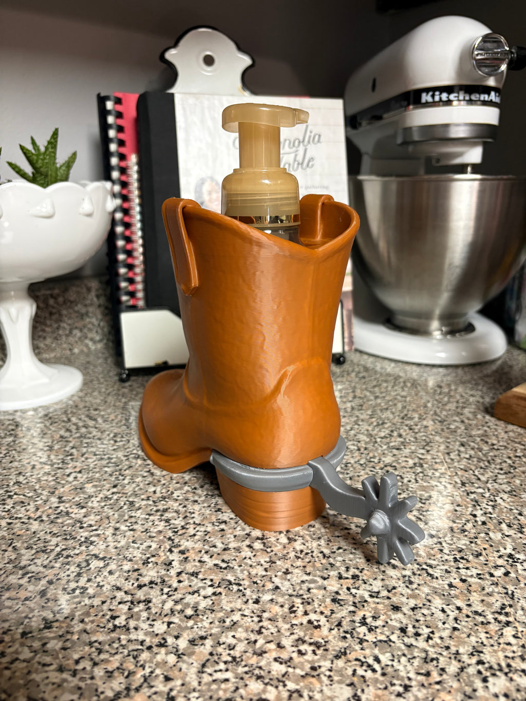 Western Cowboy Boot Soap Holder – Rustic Bathroom Decor Dispenser Holder – Farmhouse Ranch Style Gift