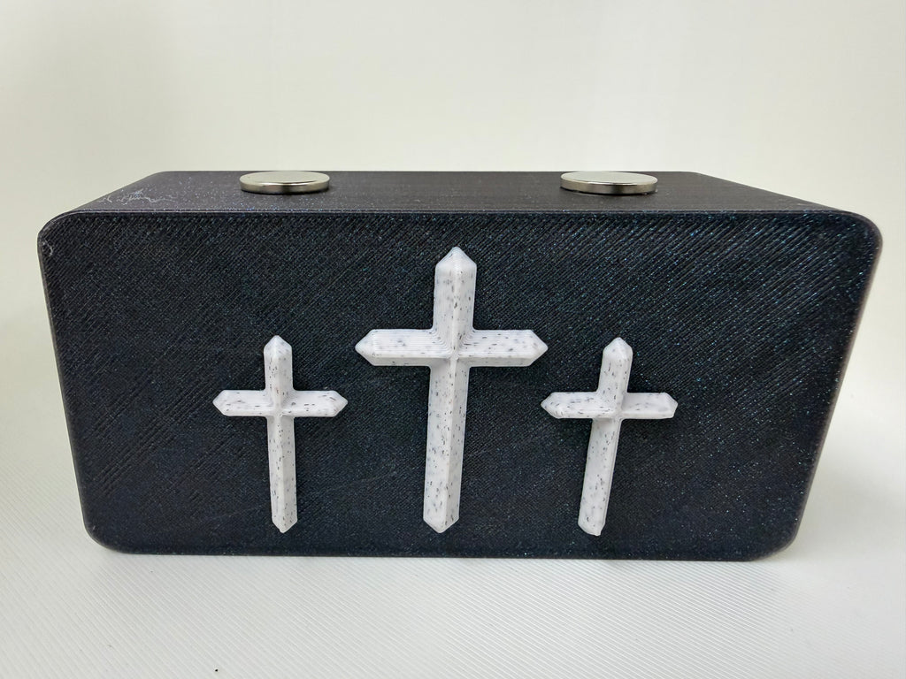 Three Cross Magnetic Knife Display Stand – Faith-Inspired 3D Printed Collector Display