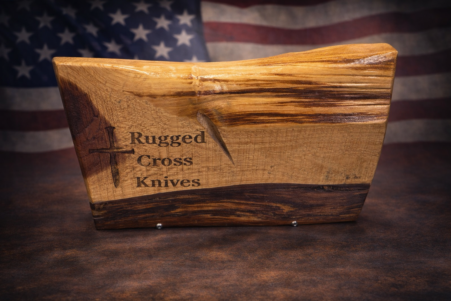 Handcrafted Cedar Case XX Magnetic Knife Display – One-of-a-Kind Collector Stand