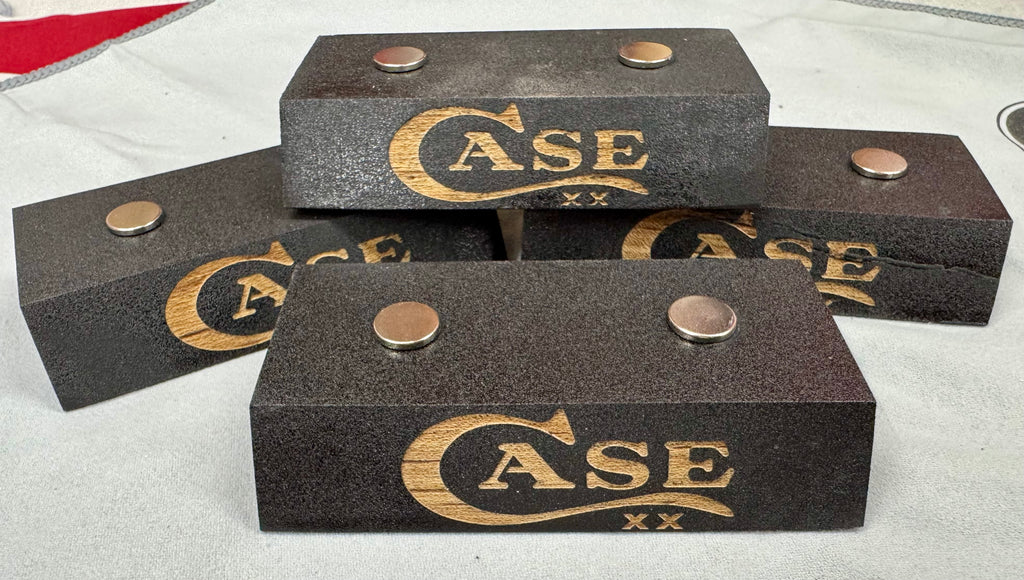 Handmade Case XX Black Oak Wood Knife Display Stand - Set of 4