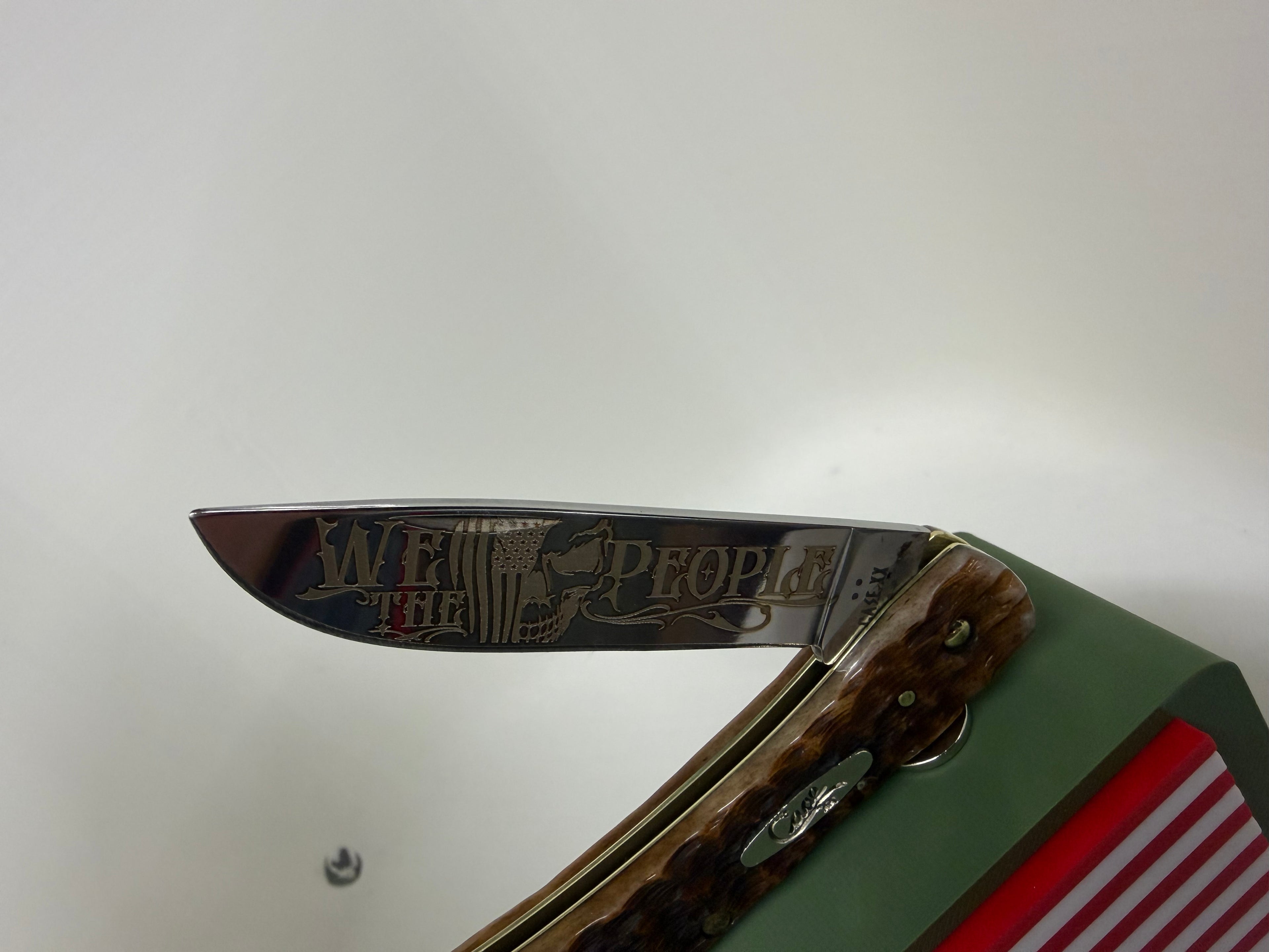 2026 Case XX Sod Buster Jr. – Custom “We The People” Edition – Dark Amber Bone