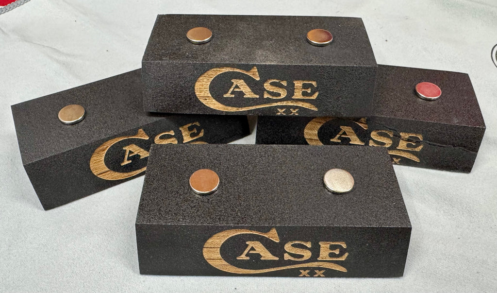Handmade Case XX Black Oak Wood Knife Display Stand - Set of 4