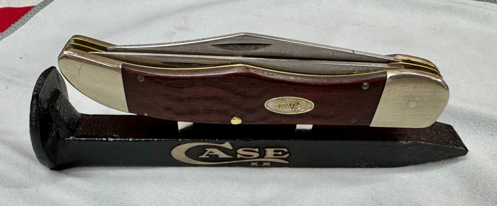 Case XX Black Railroad Spike Knife Display Stand – Magnetic Pocket Knife Holder – Handcrafted Steel Collector Display!