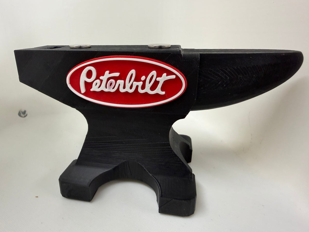Peterbilt 3D Printed Black Anvil Knife Display Stand – Magnetic Pocket Knife Holder