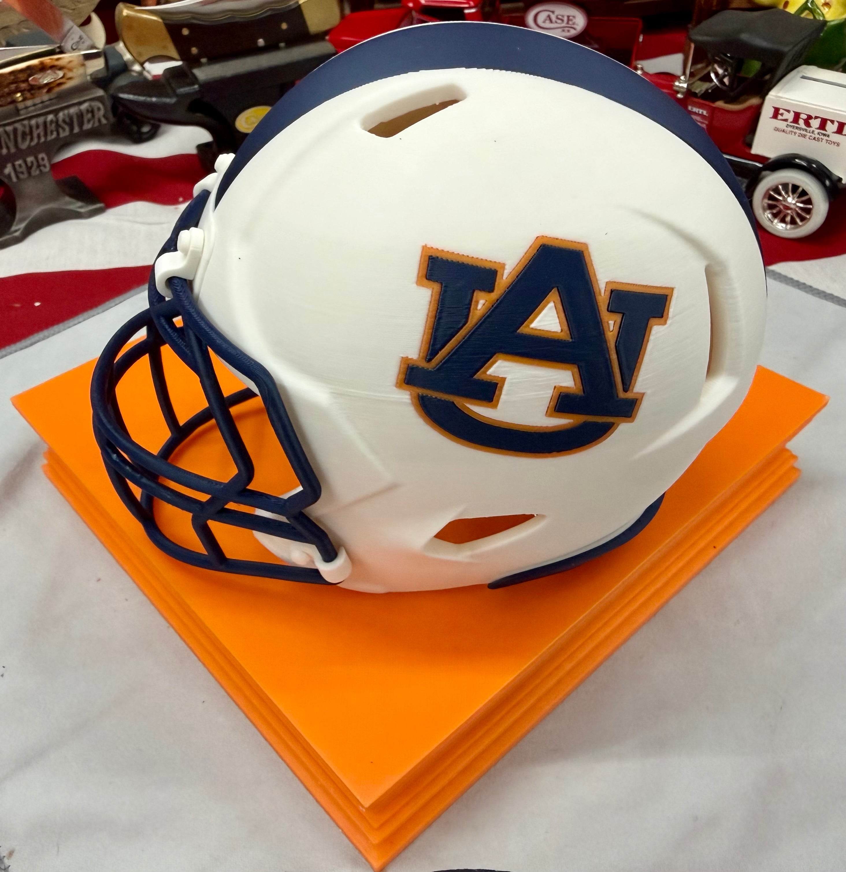 Auburn Tigers Helmet Knife Display – 3D Printed Magnetic Stand (8x8 Platform)