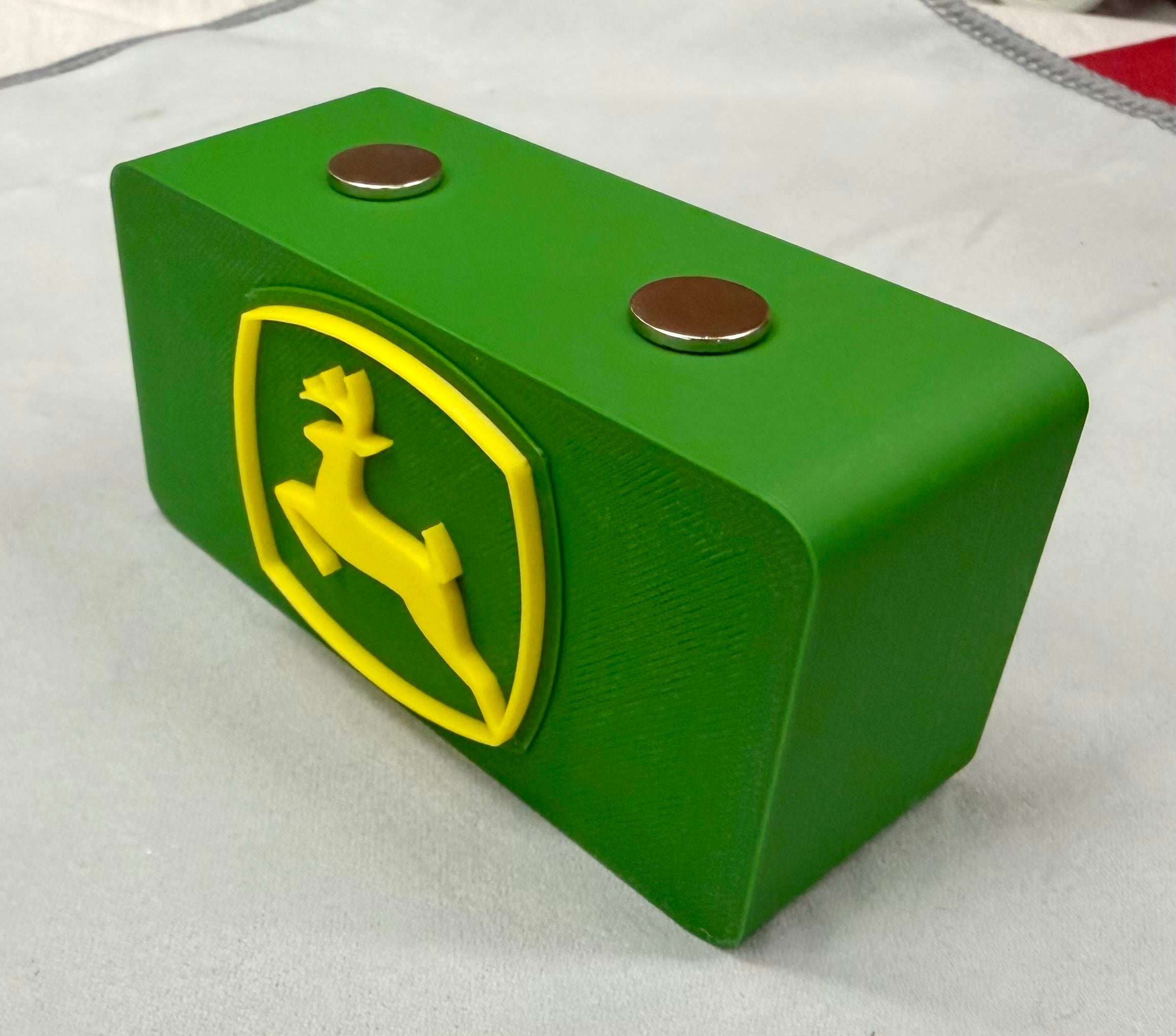 John Deere Green Magnetic Knife Display Stand – 3D Printed EDC Holder (4” x 2” x 1.5”)