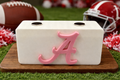 Alabama Crimson Tide Knife Display In White & Pink Magnetic 3D Printed Stand (4” x 2”)