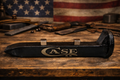 Case XX Black Railroad Spike Knife Display Stand – Magnetic Pocket Knife Holder – Handcrafted Steel Collector Display!