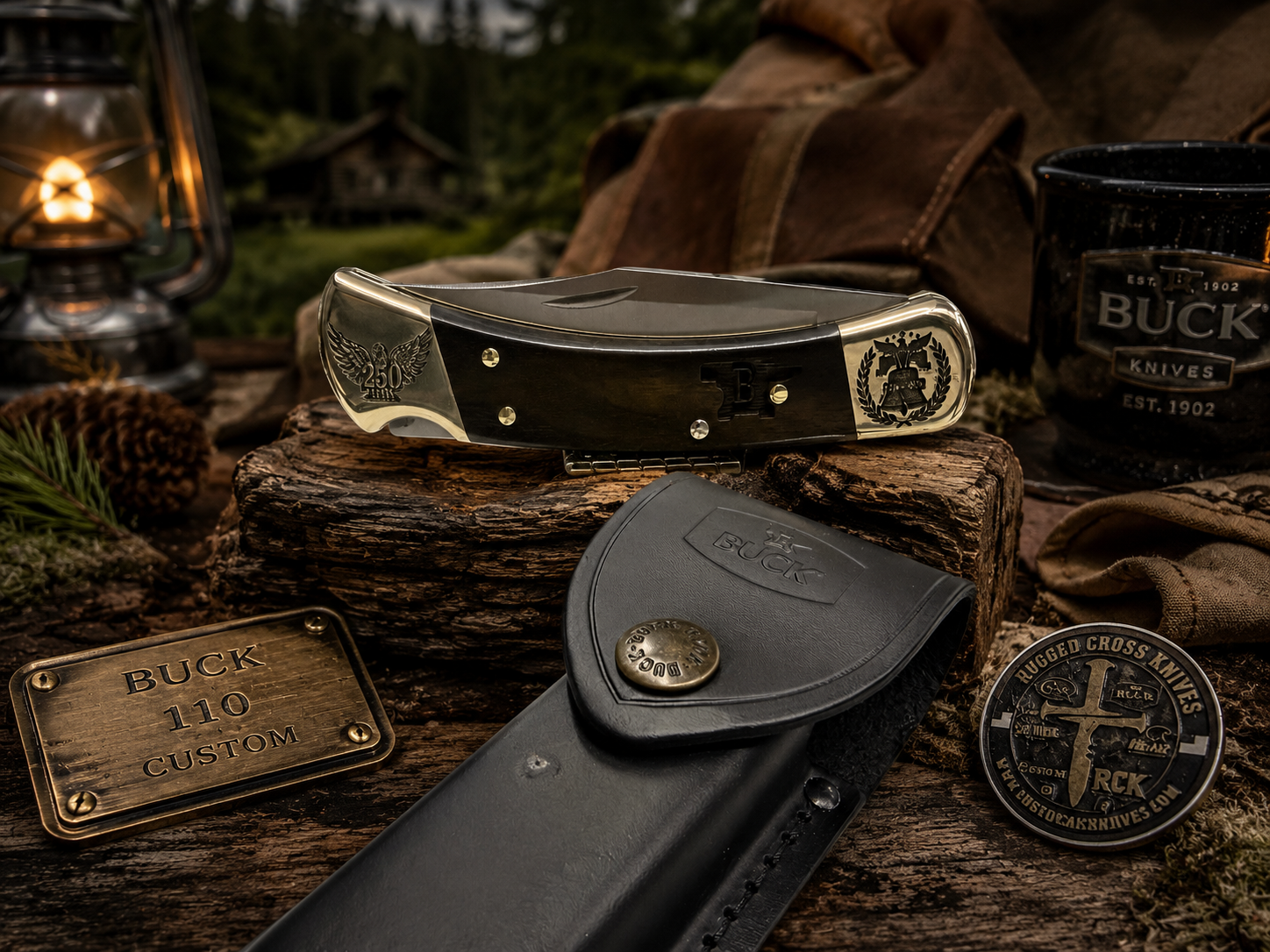 Buck 110 “America 250” Custom Edition – Liberty Bell & Eagle Engraved Comes With RCK Customs COA
