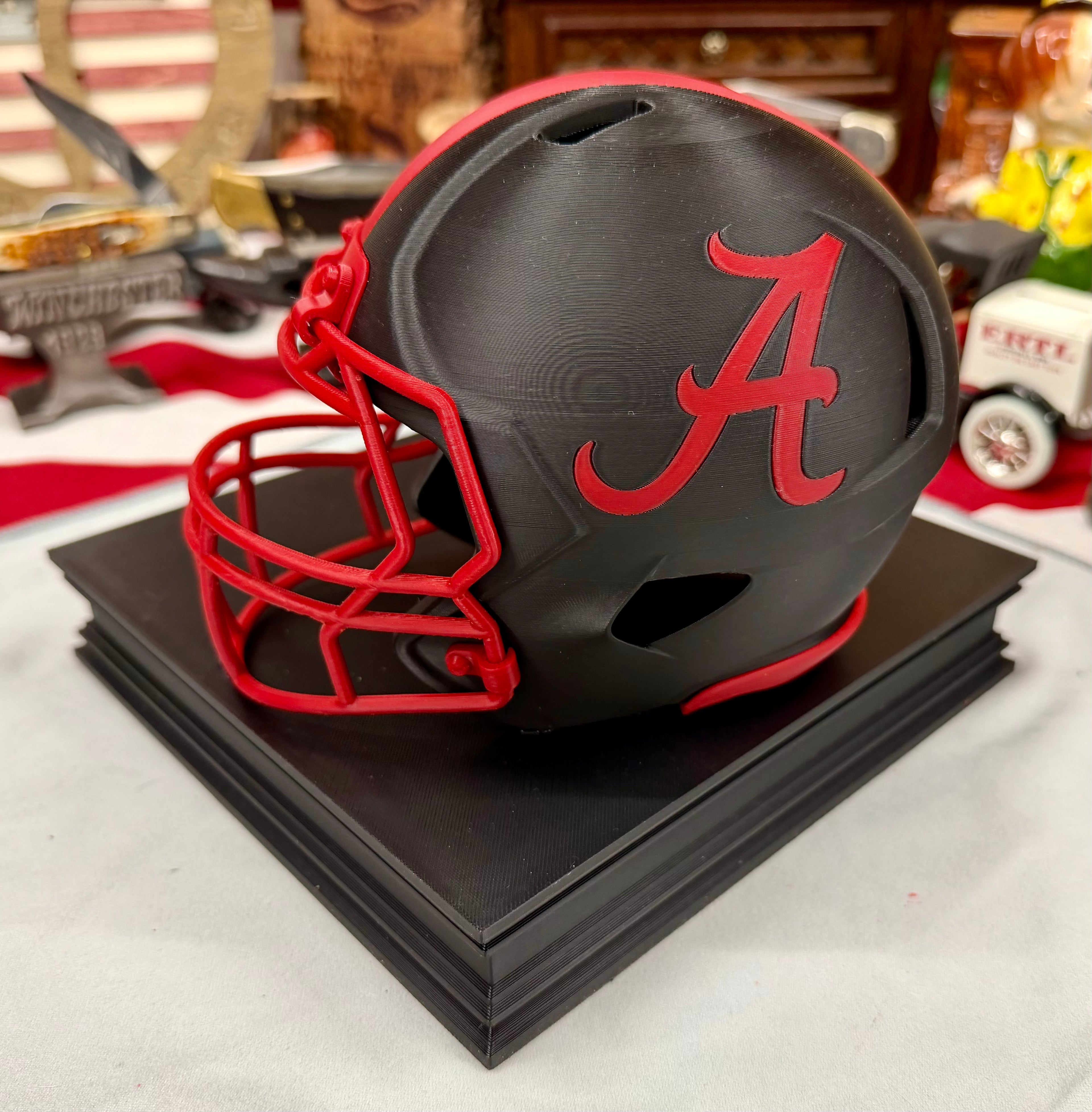 Special Edition Alabama Crimson Tide Helmet Knife Display – Magnetic 3D Printed Stand (8” x 8”)