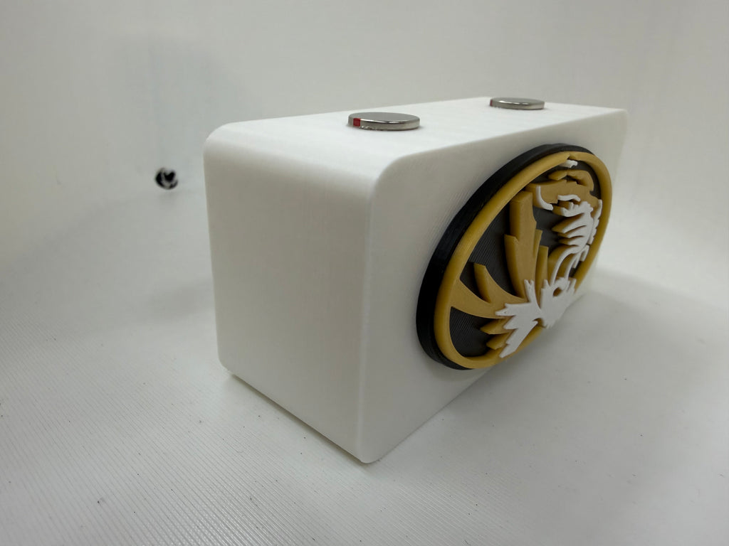 Missouri Tigers Magnetic Knife Display Block – 3D Printed White with Mizzou Logo
