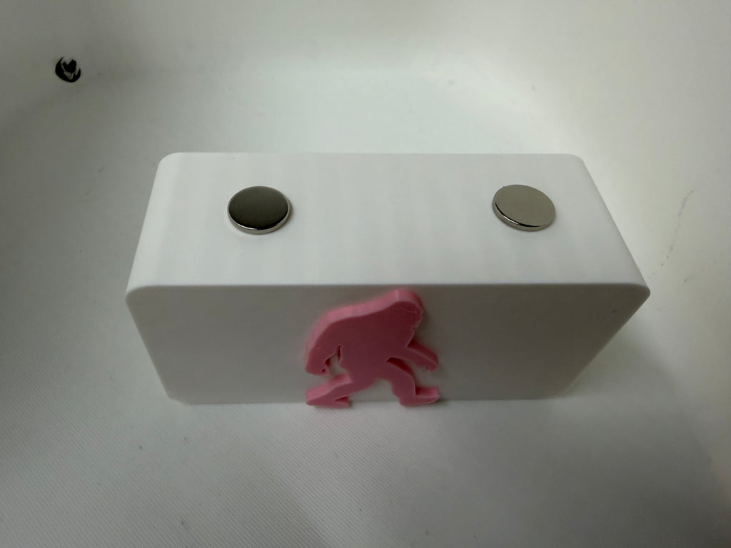 Bigfoot Sasquatch Magnetic Knife Display Block Premium 3D Printed Collector Stand Pink & White