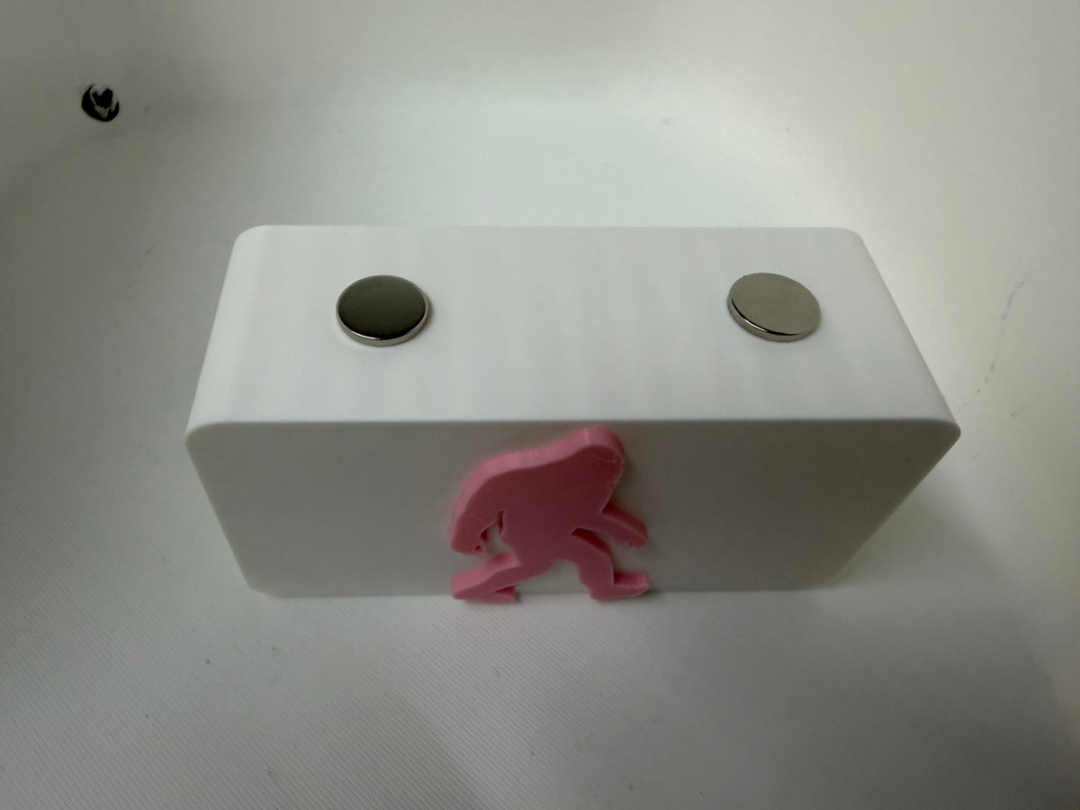 Bigfoot Sasquatch Magnetic Knife Display Block Premium 3D Printed Collector Stand Pink & White