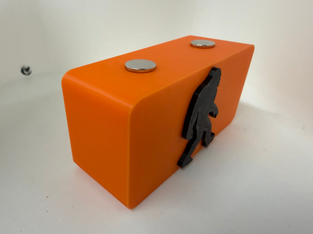 Bigfoot Sasquatch Magnetic Knife Display Block Premium 3D Printed Collector Stand Black & Orange