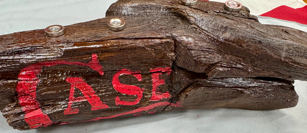 Alabama Driftwood Case XX Knife Display – Handcrafted Magnetic Collector Stand