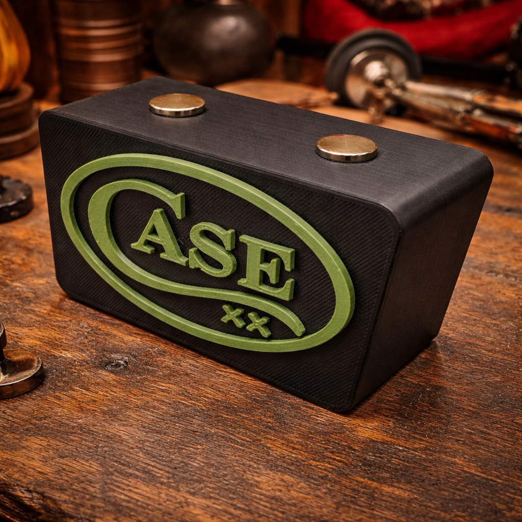 Case XX 3D Printed Magnetic Knife Display – OD Green Logo | Compact EDC Stand | Strong Magnet Hold
