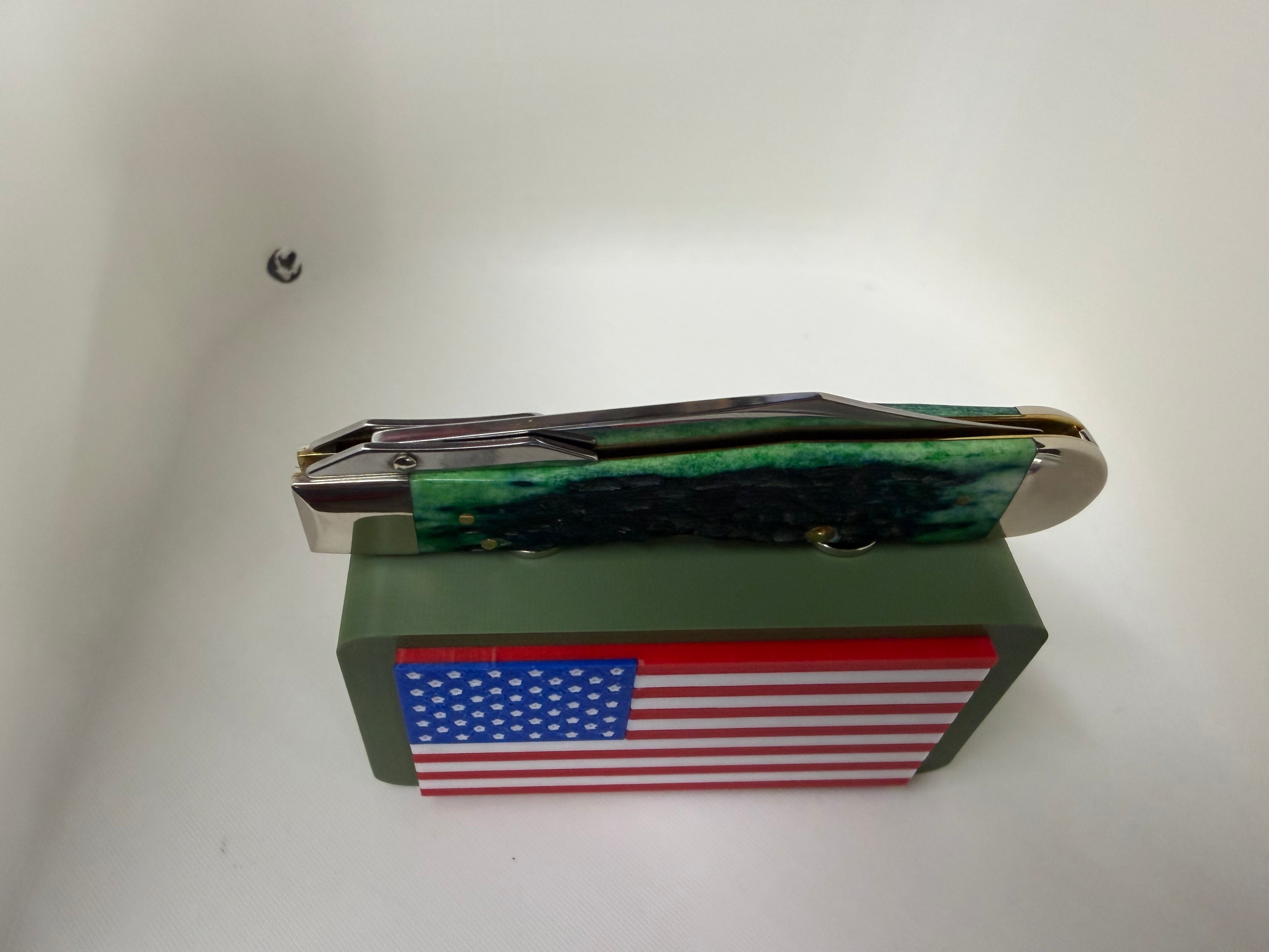 Vintage 1982 Case XX Kentucky Bluegrass Cheetah 8 Dot Swing Guard Knife RARE