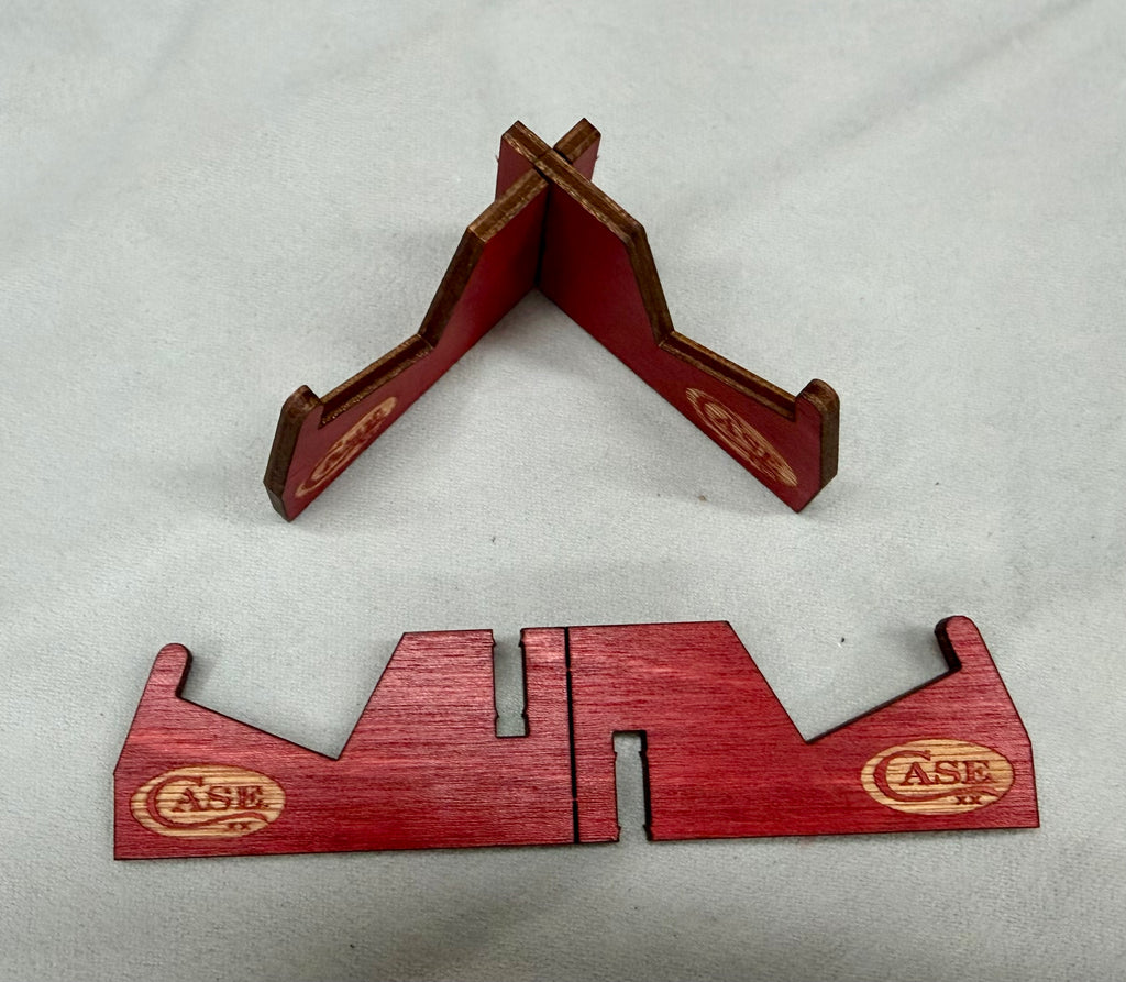 Case XX Red Wooden Knife Stand Stand - 5 Pack