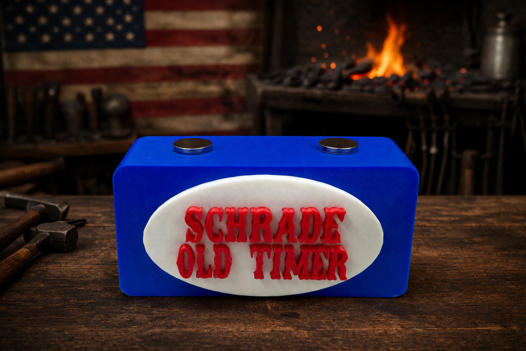 Schrade Old Timer Magnetic Knife Display Red, White & Blue 3D Printed Stand Classic Collector Display