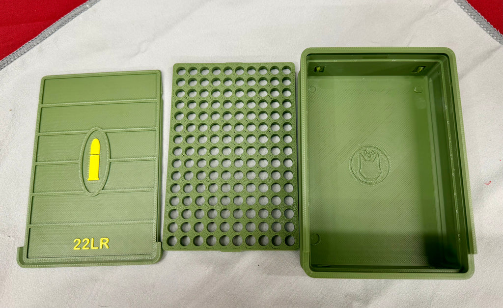 .22LR Tactical Ammo Box – 150 Round Capacity | OD Green Sliding Lock Case