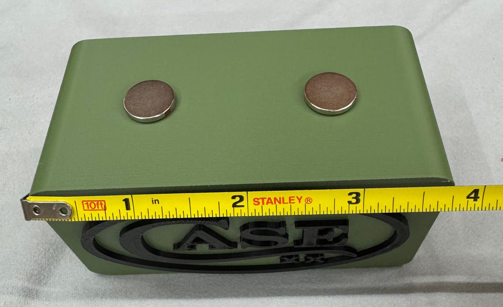 OD Green Magnetic Knife Display Stand – Case XX Style Logo | 3D Printed EDC Holder (4x2x2)