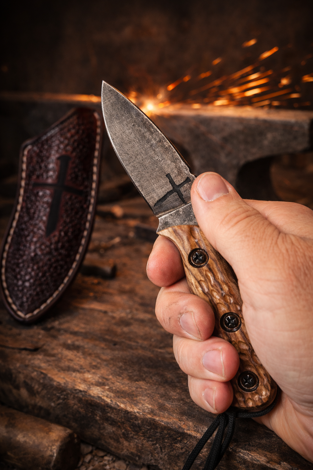 7 Inch "Mini Huntsmen" Fixed Blade Hunting/Skinning EDC Knife