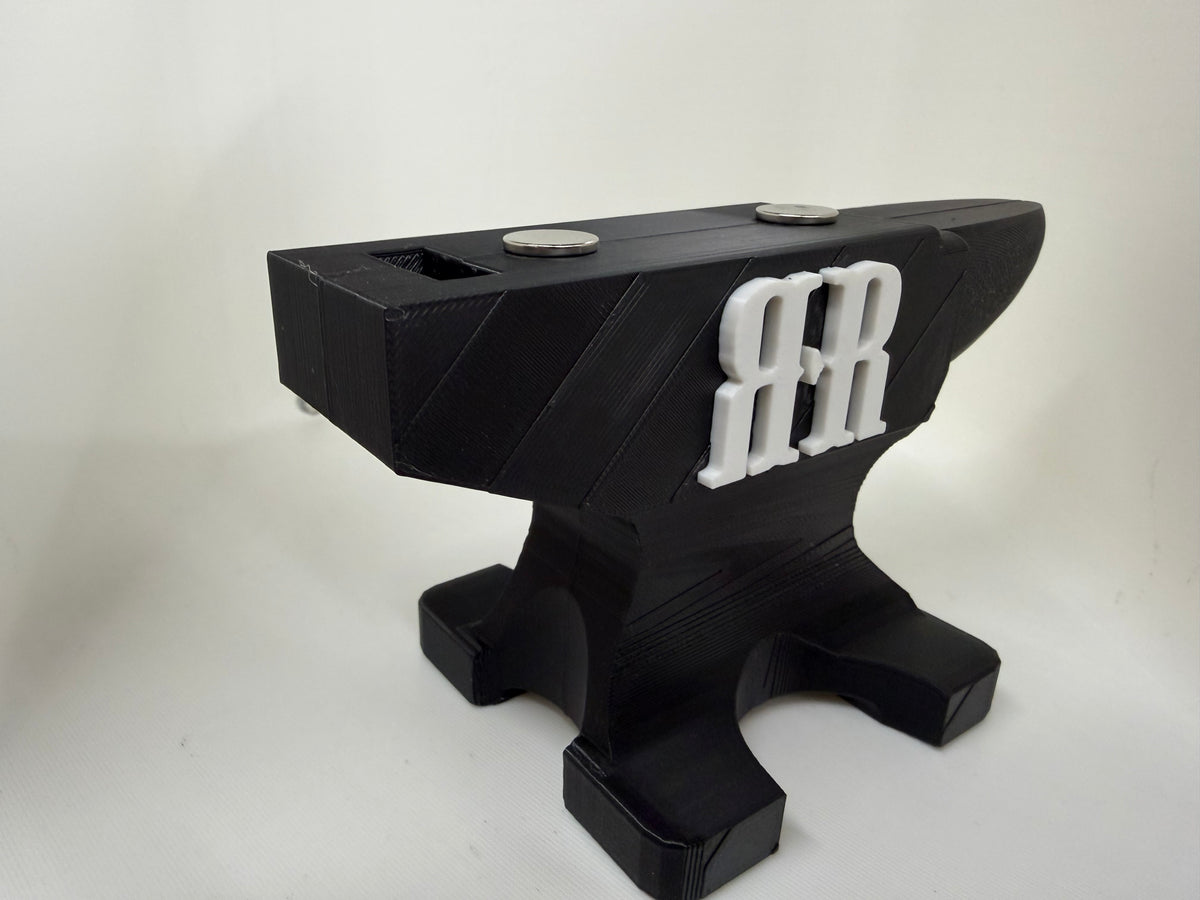 Rough Ryder RR Magnetic Pocket Knife Display Stand 3D Printed Anvil Black