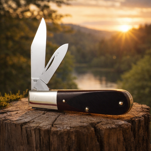 1979 CASE XX USA 62009 1/2 BARLOW KNIFE BROWN SAWCUT DELRIN  NEAR MINT - NO BOX