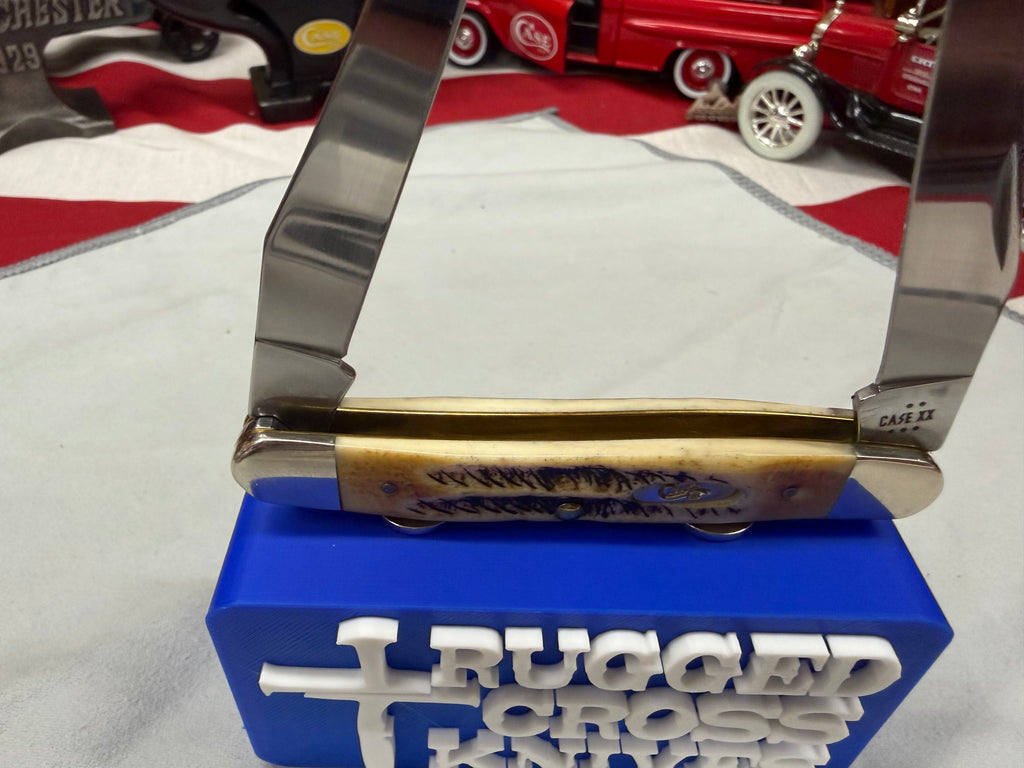 2025 Case XX Muskrat Knife Bonestag Handles Pocket Knife w/ Box USA Stag SS