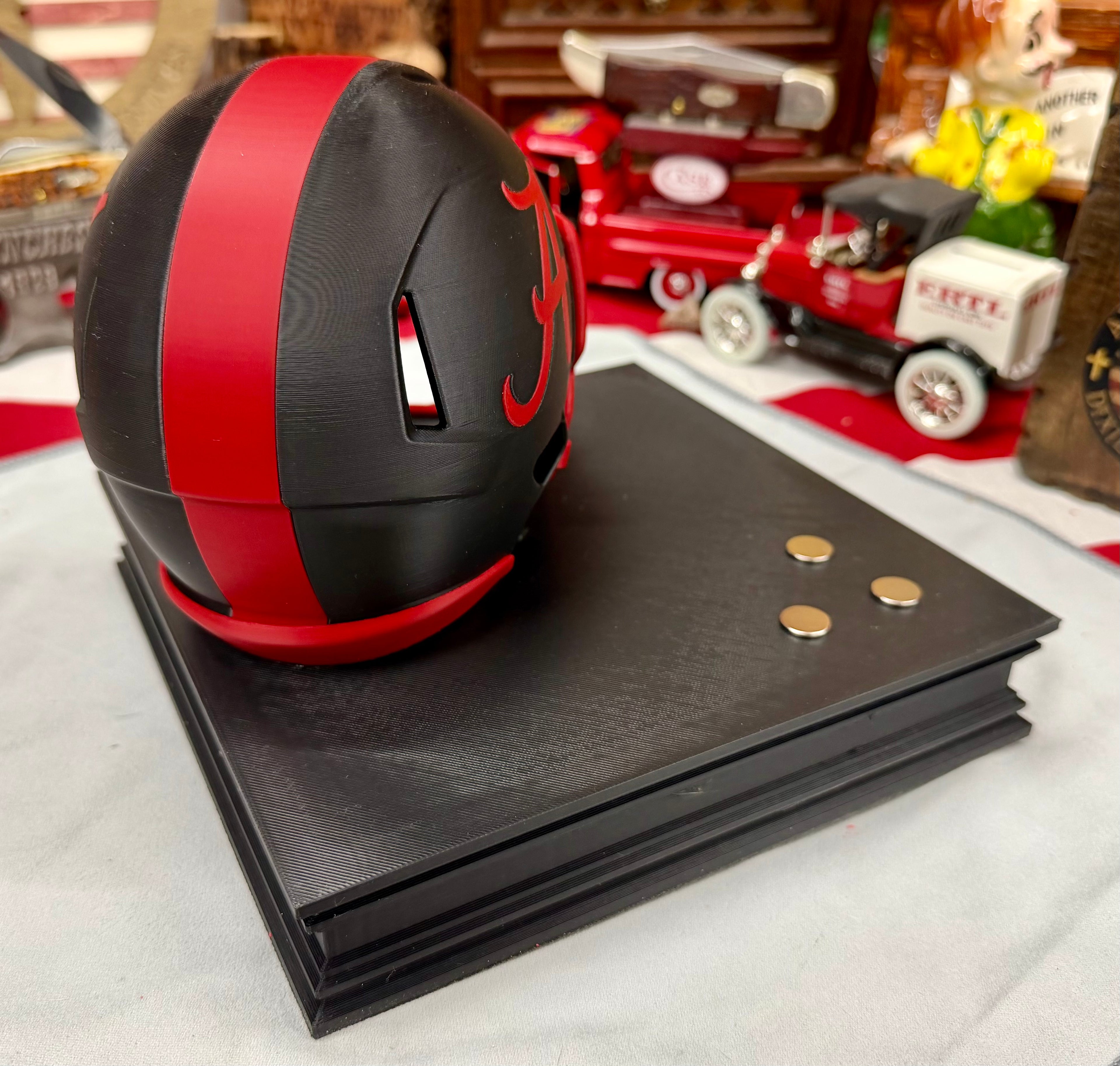 Special Edition Alabama Crimson Tide Helmet Knife Display – Magnetic 3D Printed Stand (8” x 8”)