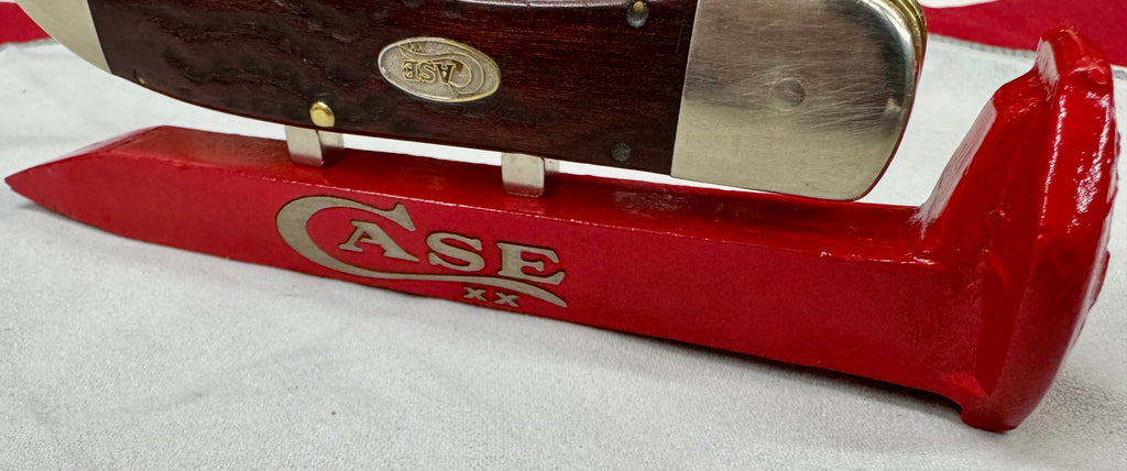 Case XX Railroad Spike Knife Display Stand – Magnetic Pocket Knife Holder – Handcrafted Steel Collector Display