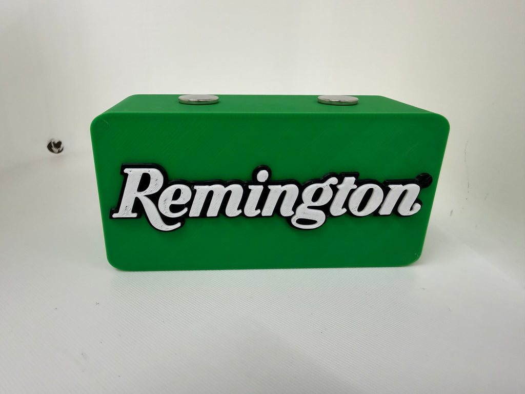 Remington Green & White Magnetic Knife Display Block – Premium 3D Printed Collector Stand