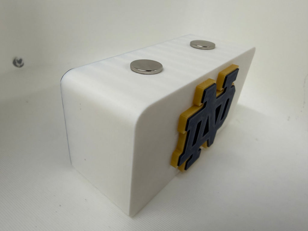 Notre Dame Fighting Irish Magnetic Knife Display Block 3D Printed Collector Stand