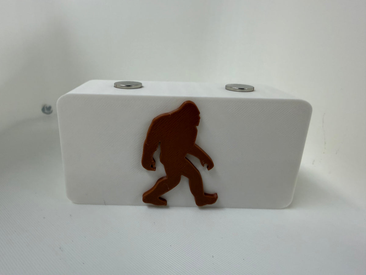 Bigfoot Sasquatch Magnetic Knife Display Block Premium 3D Printed Collector Stand OD Brown & White