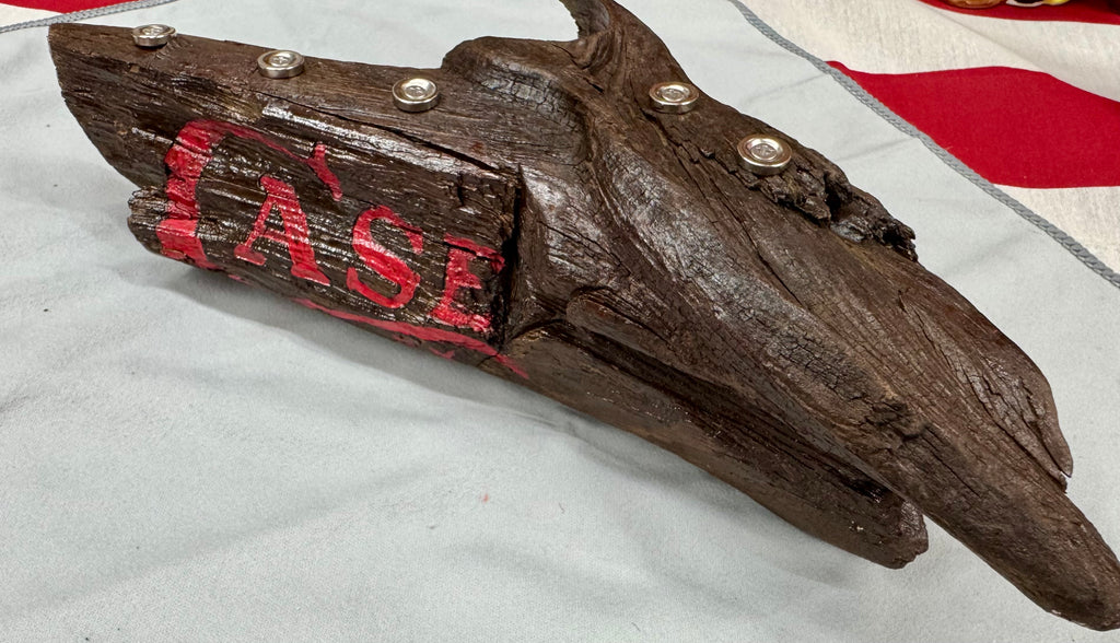 Alabama Driftwood Case XX Knife Display – Handcrafted Magnetic Collector Stand