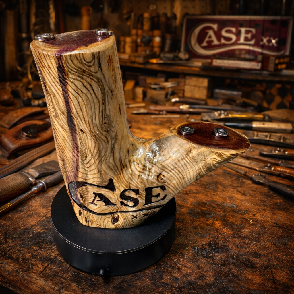 Handcrafted Rotating Cedar Case XX Knife Display – One of A Kind