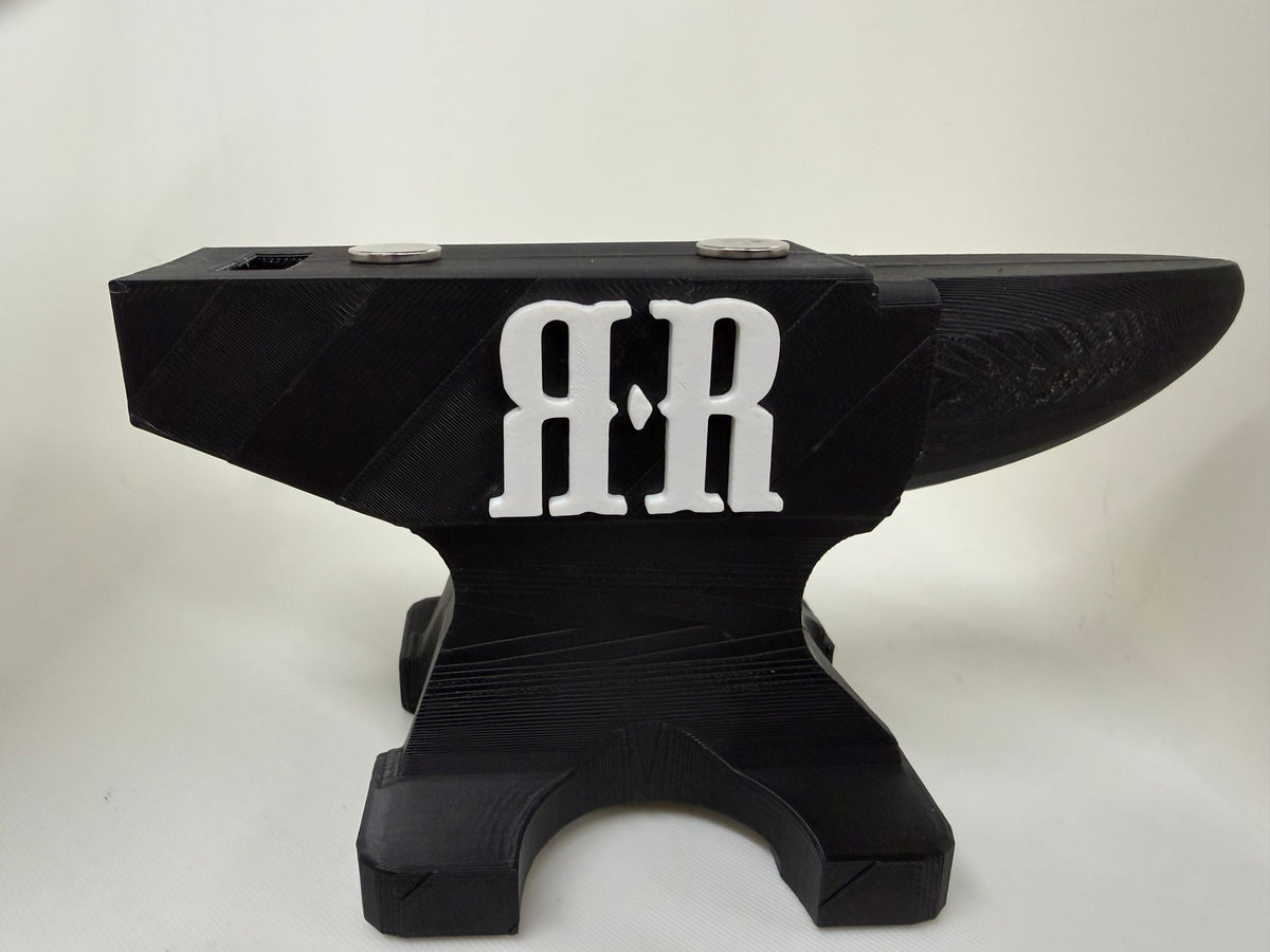 Rough Ryder RR Magnetic Pocket Knife Display Stand 3D Printed Anvil Black