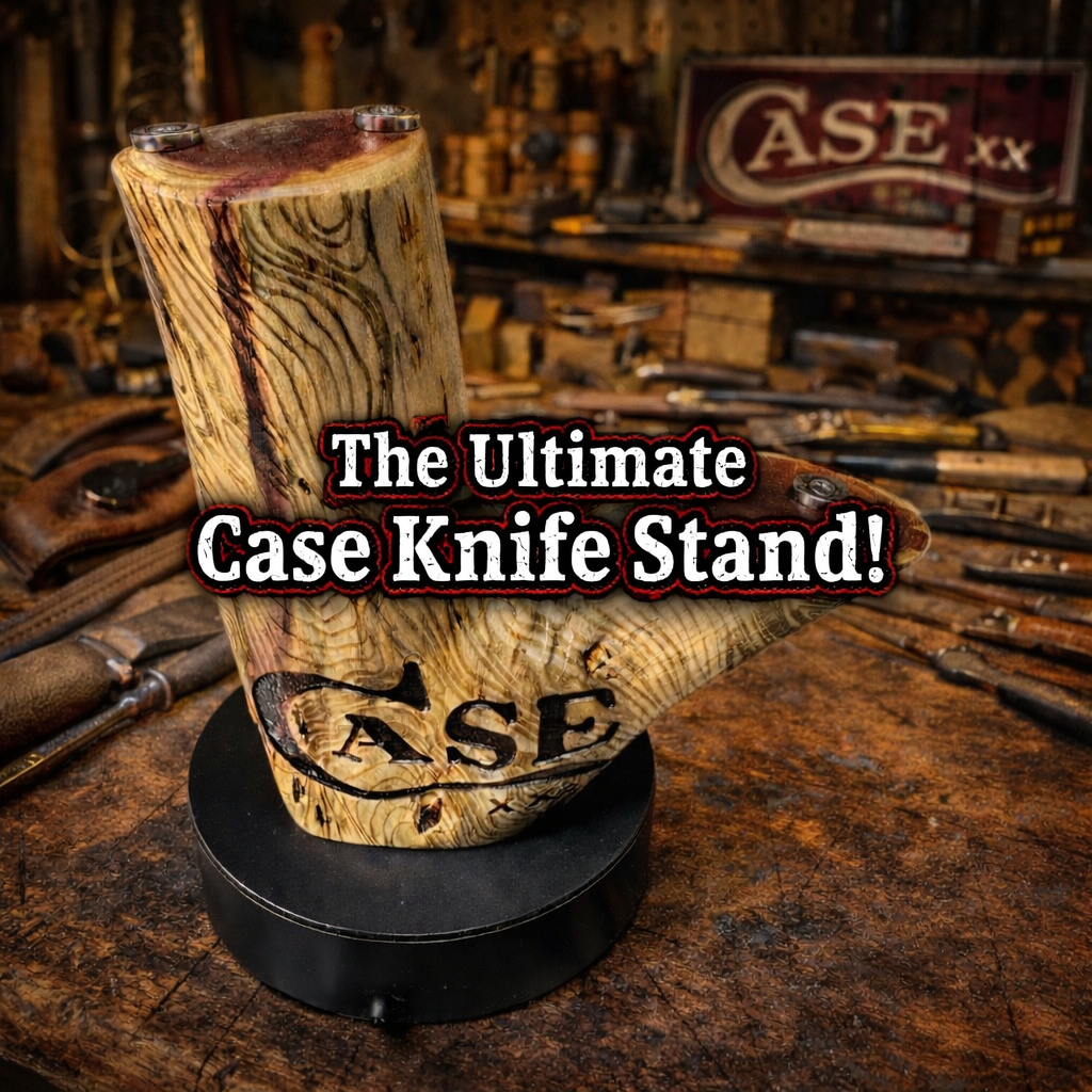 Handcrafted Rotating Cedar Case XX Knife Display – One of A Kind