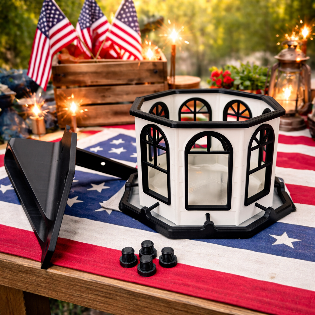 3D Printed Bird Feeder with Mounting Bracket – Black & White Outdoor Feeder | Rugged Finds Collection