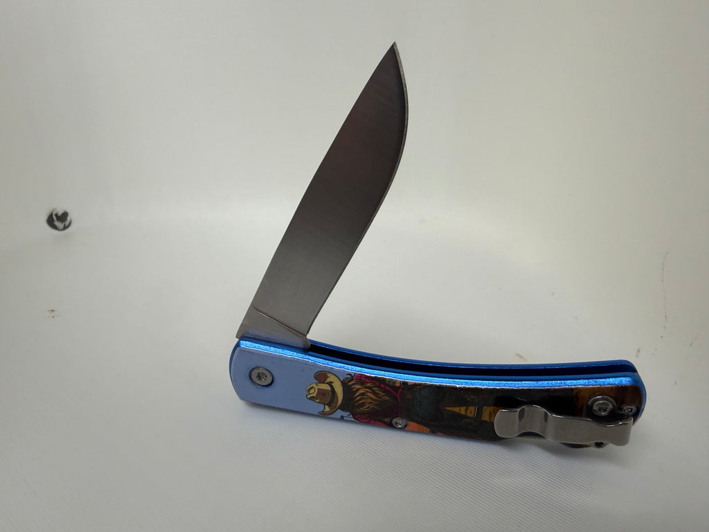 Bear & Son Farmhand “Cowgirl” Knife – Full-Color Western Artwork Made in USA