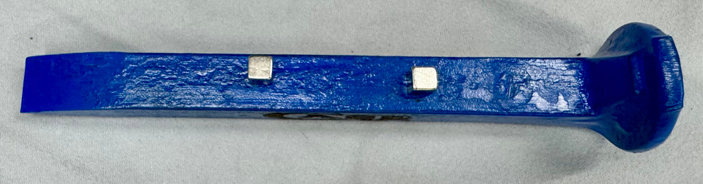 Case XX Blue Railroad Spike Knife Display – Magnetic Custom Knife Stand