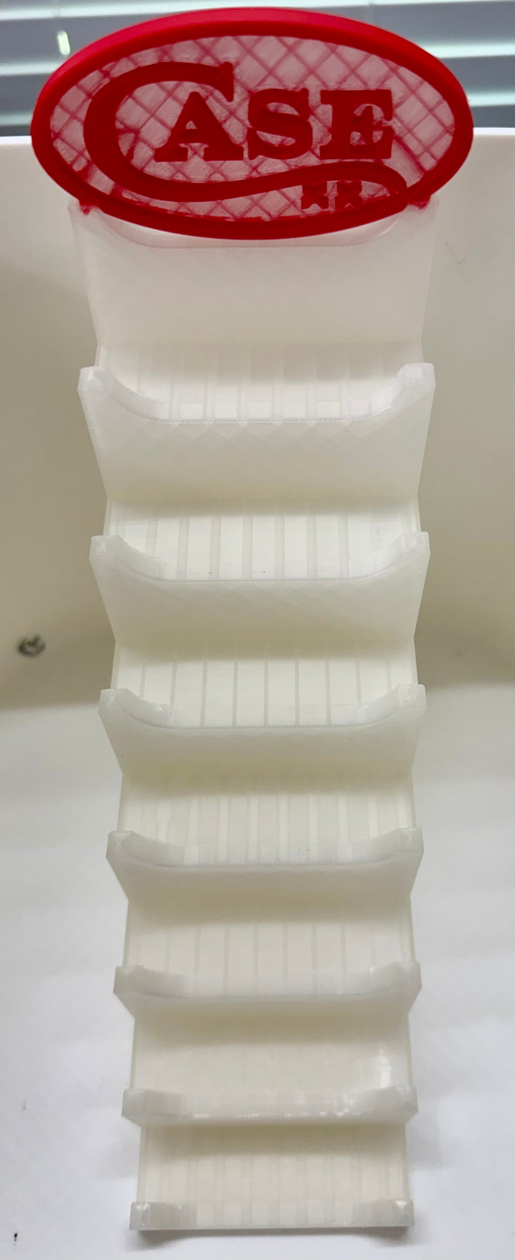 CASE XX 7-Tier 3D Printed Magnetic Knife Display Stand Translucent Collector Display