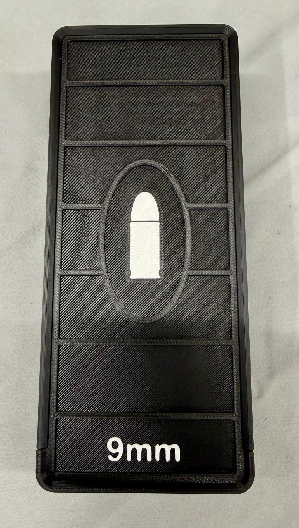 52 Round 9mm Ammo Box In Black & White 3D Printed Sliding Lock Case