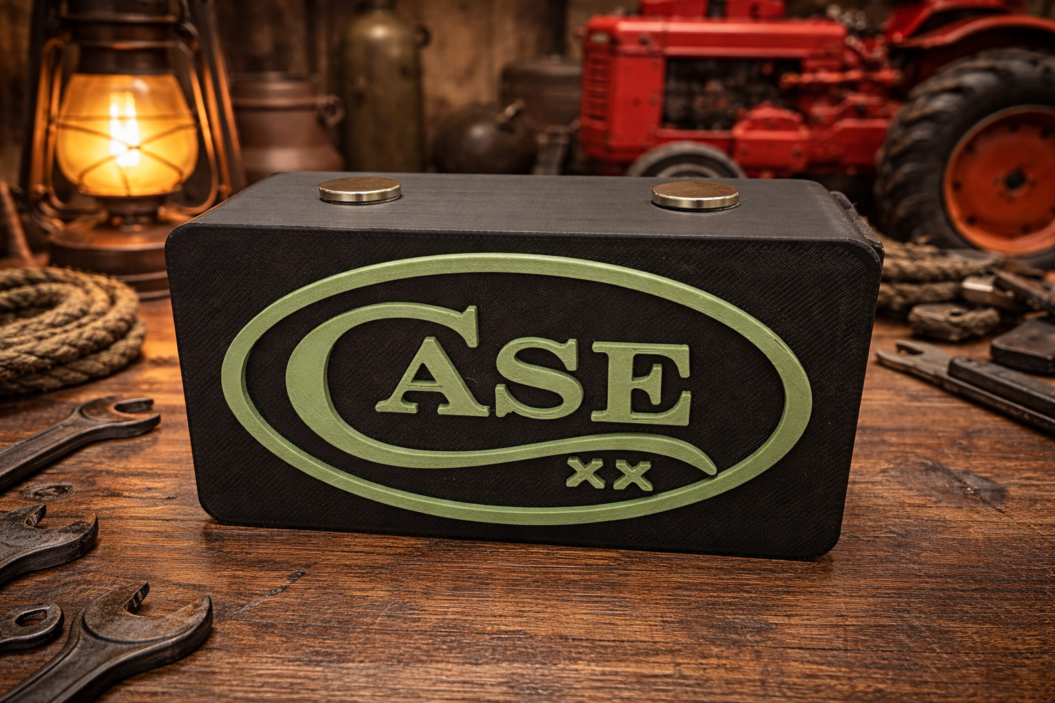 Case XX 3D Printed Magnetic Knife Display – OD Green Logo | Compact EDC Stand | Strong Magnet Hold
